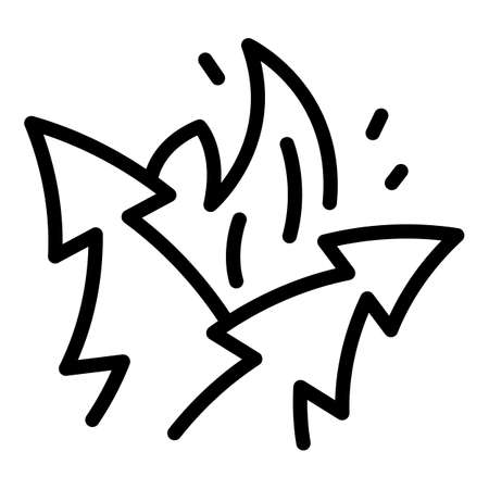 Forest on fire icon. Outline forest on fire vector icon for web design isolated on white backgroundのイラスト素材