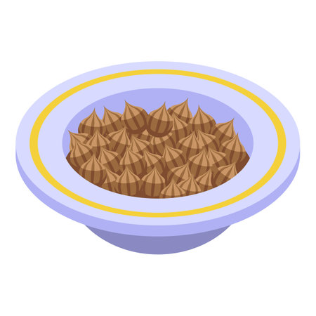 Falafel preparation icon. Isometric of Falafel preparation vector icon for web design isolated on white backgroundのイラスト素材