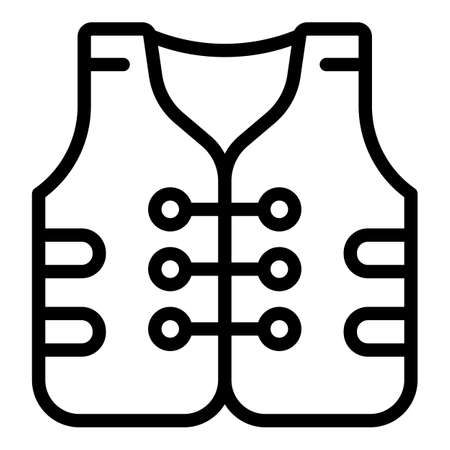 Swimming jacket icon. Outline Swimming jacket vector icon for web design isolated on white backgroundのイラスト素材