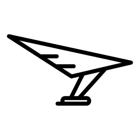 Gliding activity icon. Outline Gliding activity vector icon for web design isolated on white backgroundのイラスト素材