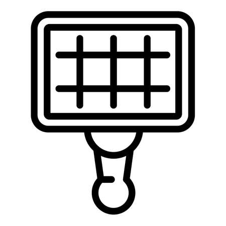 Grill net icon. Outline Grill net vector icon for web design isolated on white backgroundのイラスト素材