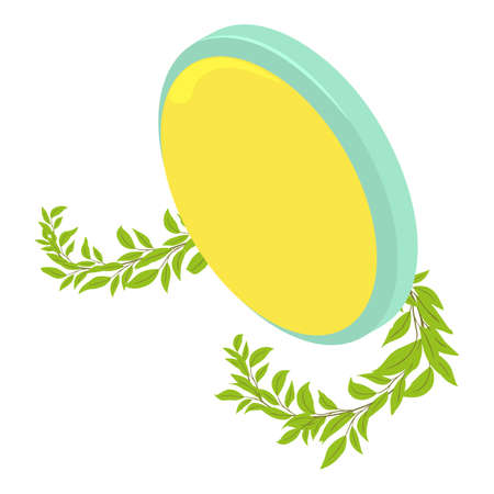 Yellow shield icon. Isometric illustration of yellow shield vector icon for webのイラスト素材