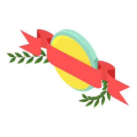 Heraldic object icon. Isometric illustration of heraldic object vector icon for webのイラスト素材