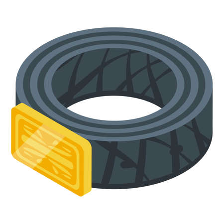 Crocodile belt icon. Isometric of Crocodile belt vector icon for web design isolated on white backgroundのイラスト素材