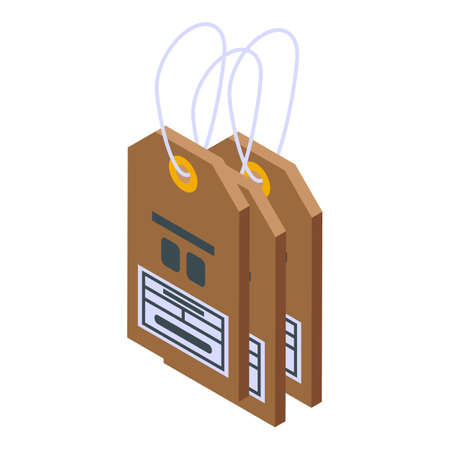 Purchase history tags icon. Isometric of Purchase history tags vector icon for web design isolated on white backgroundのイラスト素材