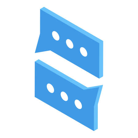 Chat repost icon. Isometric of Chat repost vector icon for web design isolated on white backgroundのイラスト素材