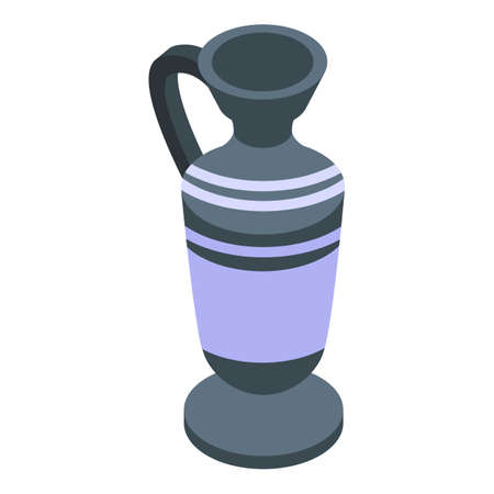 Amphora pitcher icon. Isometric of Amphora pitcher vector icon for web design isolated on white backgroundのイラスト素材