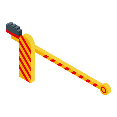Protection rail barrier icon. Isometric of Protection rail barrier vector icon for web design isolated on white backgroundのイラスト素材