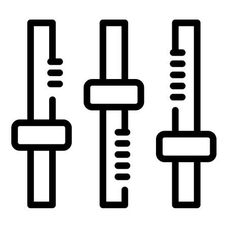 Volume control icon. Outline Volume control vector icon for web design isolated on white backgroundのイラスト素材