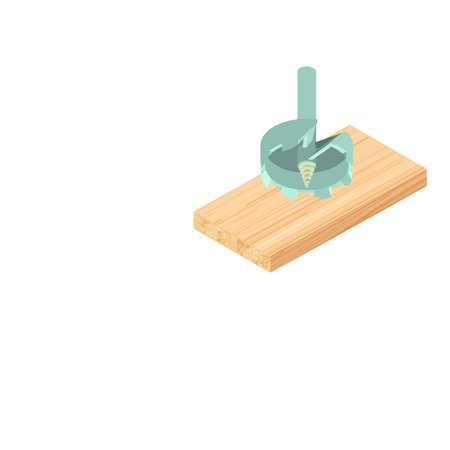 Selffeed bit icon. Isometric illustration of selffeed bit vector icon for webのイラスト素材