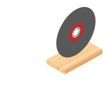 Grinding disc icon. Isometric illustration of grinding disc vector icon for webのイラスト素材