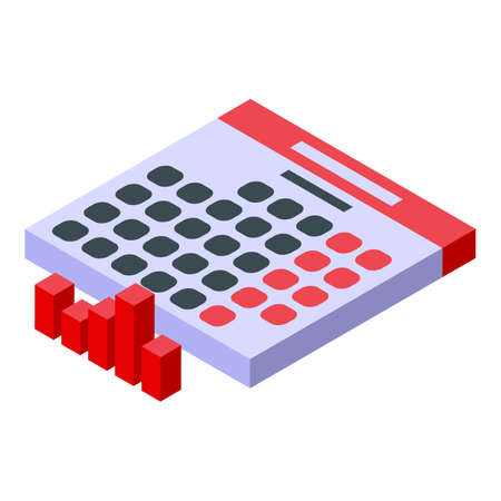 Calendar schedule icon. Isometric of Calendar schedule vector icon for web design isolated on white backgroundのイラスト素材