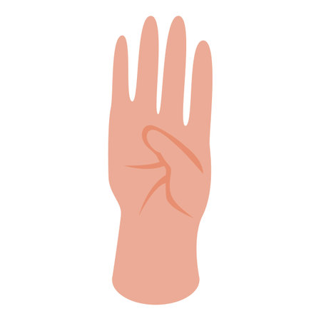 Four fingers hand icon. Isometric of Four fingers hand vector icon for web design isolated on white backgroundのイラスト素材