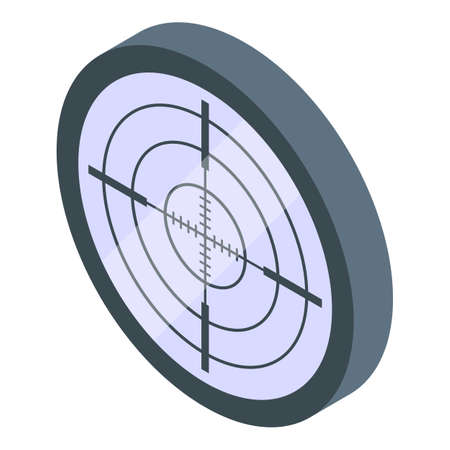 Weapon sight icon. Isometric of Weapon sight vector icon for web design isolated on white backgroundのイラスト素材