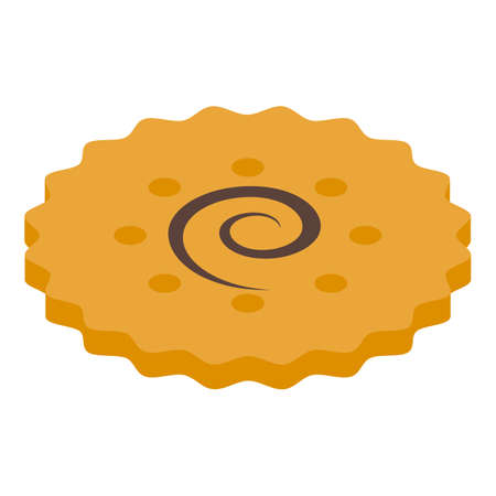 Cookie icon. Isometric of Cookie vector icon for web design isolated on white backgroundのイラスト素材