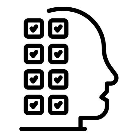 Human resources research icon. Outline Human resources research vector icon for web design isolated on white backgroundのイラスト素材