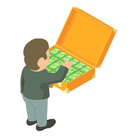 Investor icon. Isometric illustration of investor vector icon for webのイラスト素材
