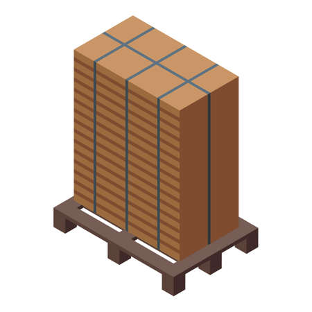 Plywood sheets icon. Isometric of Plywood sheets vector icon for web design isolated on white backgroundのイラスト素材