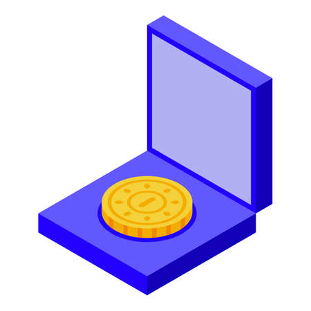 Award badge icon. Isometric of Award badge vector icon for web design isolated on white backgroundのイラスト素材