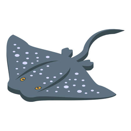 Dotted stingray icon. Isometric of Dotted stingray vector icon for web design isolated on white backgroundのイラスト素材