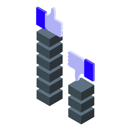 Democracy like unlike icon. Isometric of Democracy like unlike vector icon for web design isolated on white backgroundのイラスト素材