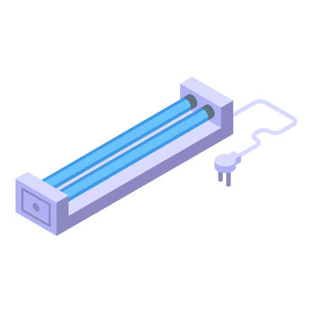 UV lamp room icon. Isometric of UV lamp room vector icon for web design isolated on white backgroundのイラスト素材