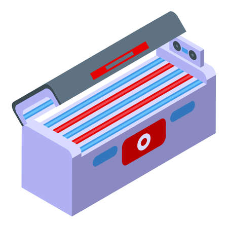 Solarium hot icon. Isometric of Solarium hot vector icon for web design isolated on white backgroundのイラスト素材