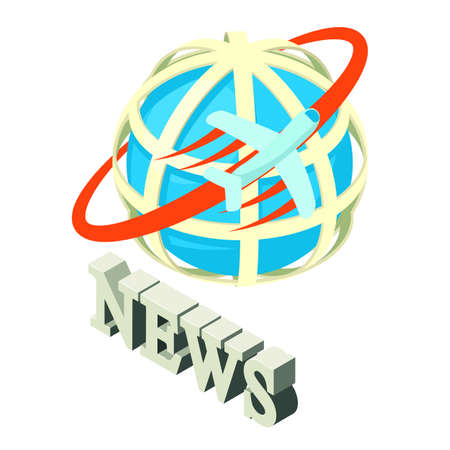 Worldwide news icon. Isometric illustration of worldwide news vector icon for webのイラスト素材