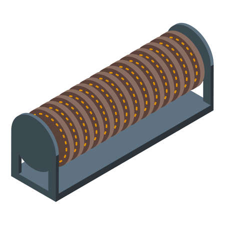 Cylinder cipher icon. Isometric of Cylinder cipher vector icon for web design isolated on white backgroundのイラスト素材