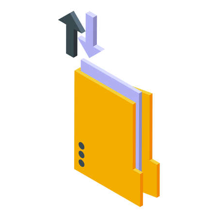 Copy folder backup icon. Isometric of Copy folder backup vector icon for web design isolated on white backgroundのイラスト素材