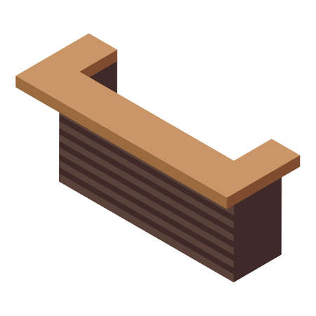 Beer bar counter icon. Isometric of Beer bar counter vector icon for web design isolated on white backgroundのイラスト素材
