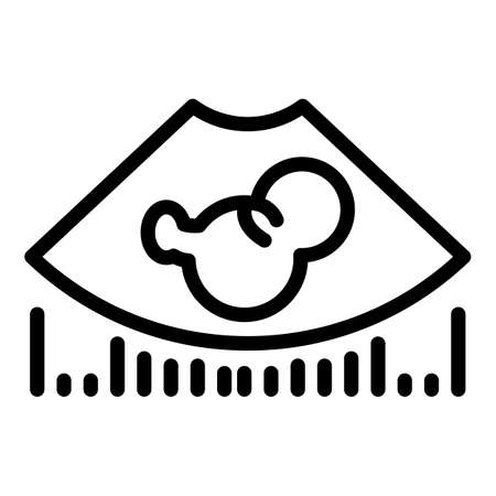 Pregnancy ultrasound icon. Outline Pregnancy ultrasound vector icon for web design isolated on white backgroundのイラスト素材