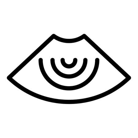 Scan ultrasound icon. Outline Scan ultrasound vector icon for web design isolated on white backgroundのイラスト素材