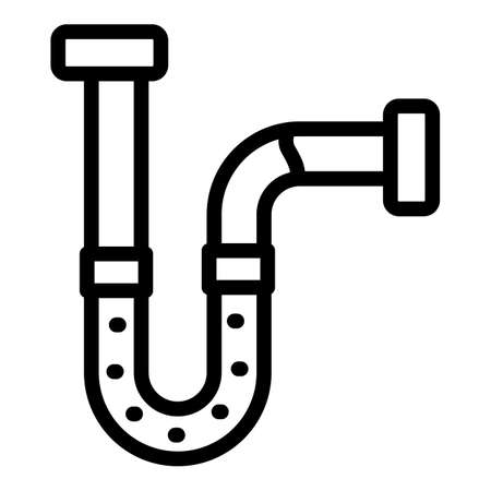 Plumbing icon. Outline Plumbing vector icon for web design isolated on white backgroundのイラスト素材