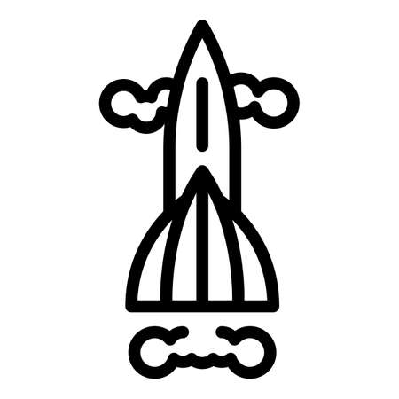 Space rocket icon. Outline Space rocket vector icon for web design isolated on white backgroundのイラスト素材