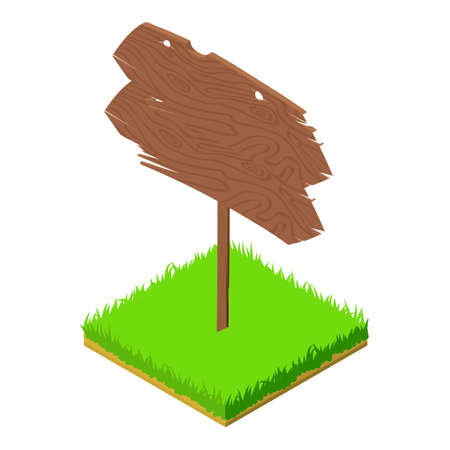 Guidepost icon. Isometric illustration of guidepost vector icon for webのイラスト素材