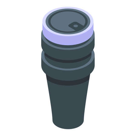 Home thermo cup icon. Isometric of Home thermo cup vector icon for web design isolated on white backgroundのイラスト素材