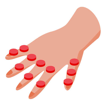 Arthritis hand icon. Isometric of Arthritis hand vector icon for web design isolated on white backgroundのイラスト素材