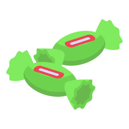 Cough bon bon icon. Isometric of Cough bon bon vector icon for web design isolated on white backgroundのイラスト素材