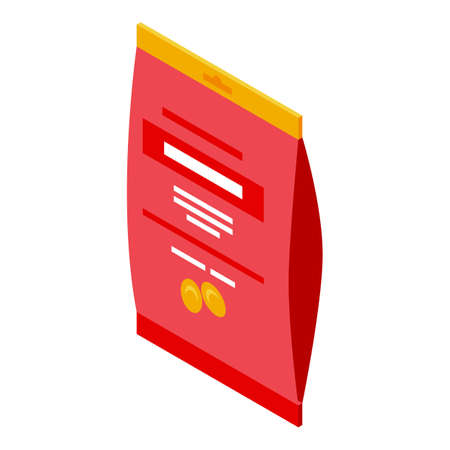 Cough drops plastic package icon. Isometric of Cough drops plastic package vector icon for web design isolated on white backgroundのイラスト素材
