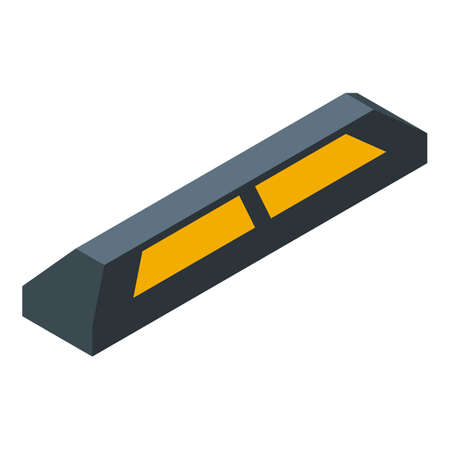 Paid parking limiter icon. Isometric of Paid parking limiter vector icon for web design isolated on white backgroundのイラスト素材