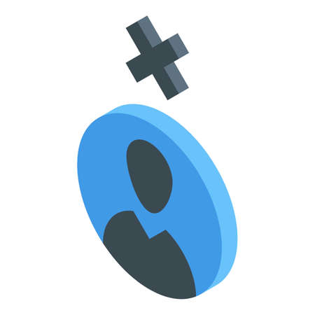 Delete user man icon. Isometric of Delete user man vector icon for web design isolated on white backgroundのイラスト素材