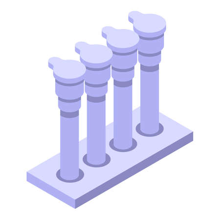 virus test stand icon. Isometric of virus test stand vector icon for web design isolated on white backgroundのイラスト素材