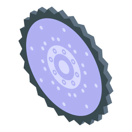 Clutch gear icon. Isometric of Clutch gear vector icon for web design isolated on white backgroundのイラスト素材
