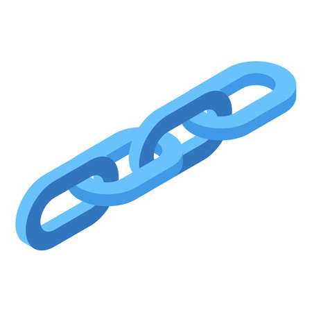Block chain icon. Isometric of Block chain vector icon for web design isolated on white backgroundのイラスト素材