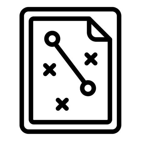 Tactical clipboard icon. Outline Tactical clipboard vector icon for web design isolated on white backgroundのイラスト素材