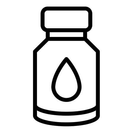 Antidepressant drops icon. Outline Antidepressant drops vector icon for web design isolated on white backgroundのイラスト素材