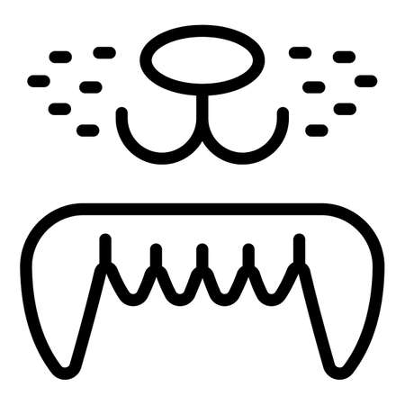 Cat tooth care icon. Outline Cat tooth care vector icon for web design isolated on white backgroundのイラスト素材