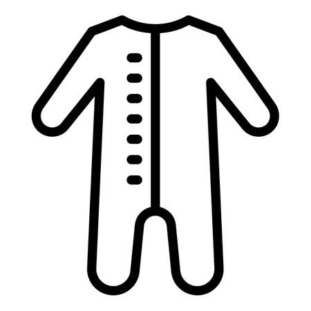 Baby clothes icon. Outline Baby clothes vector icon for web design isolated on white backgroundのイラスト素材