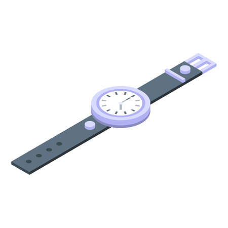 Wristwatch icon isometric vector. Hand watch. Fitness wearable wristwatchのイラスト素材